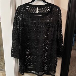 Celeste Black Lace Blouse/Tunic